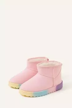 Ботильоны из искусственной замши с радужной подошвой Angels By Accessorize, розовый