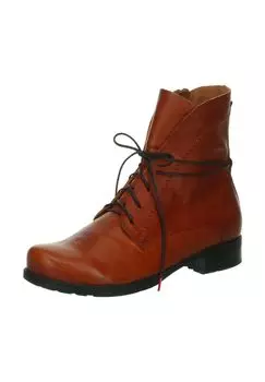 Ботильоны из кожи наппа Think!, цвет Kastanie