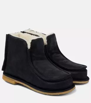 Ботильоны из кожи с подкладкой из овчины Jw Anderson, черный