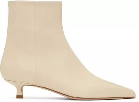 Ботильоны из кожи Sofie цвета Off-White Aeyde