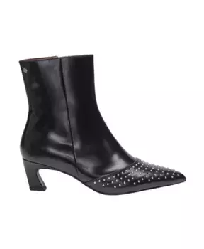 Ботильоны из крокодиловой кожи на каблуке Fabienne Chapot, черный