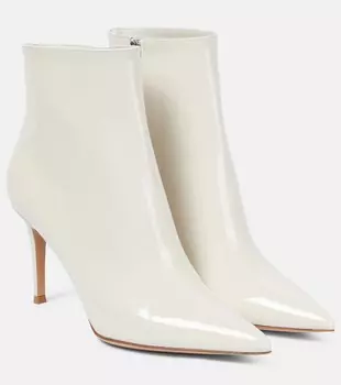 Ботильоны из лакированной кожи Gianvito Rossi, белый