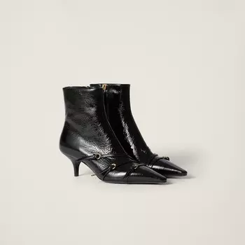 Ботильоны из наплака Miu Miu, черный