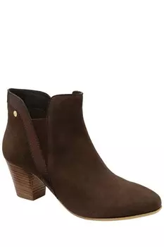 Ботильоны из замши и кожи Ravel, коричневый