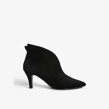 Ботильоны из замши с закругленным каблуком и закругленной щиколоткой Carvela Comfort, черный