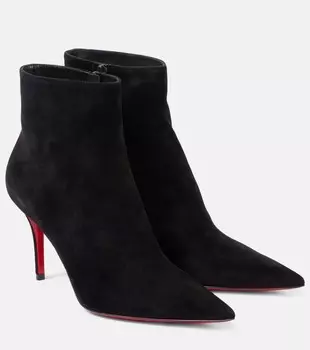 Ботильоны из замши So Apostropha 80 Christian Louboutin, черный