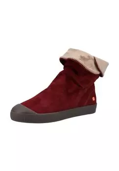 Ботильоны из замши/текстиля softinos, красный