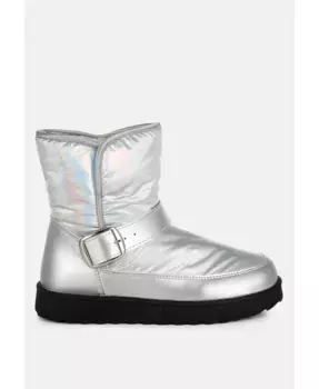 Ботильоны Jammy Buckle Strap Puffy Ankle Boots London Rag, серебряный