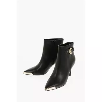 Ботильоны JEANS COUTURE из искусственной кожи SCARLETT с боковой молнией Versace, Black