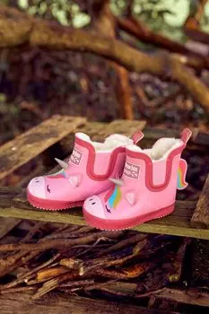 Ботильоны JoJo Maman Bb с уютной подкладкой и единорогом Jojo Maman Bb, розовый