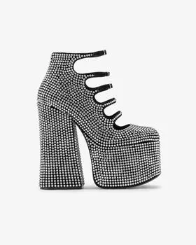 Ботильоны Kiki со стразами Marc Jacobs, цвет Black/Crystal