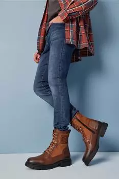 Ботильоны - Коричневые - На плоской подошве Yaya by Hoti, коричневый