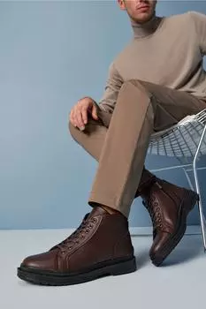 Ботильоны - Коричневые - На плоской подошве Yaya by Hoti, коричневый