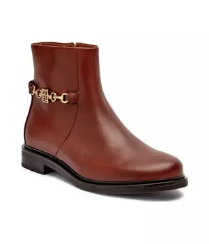 Ботильоны кожаные Tommy Hilfiger, коричневый