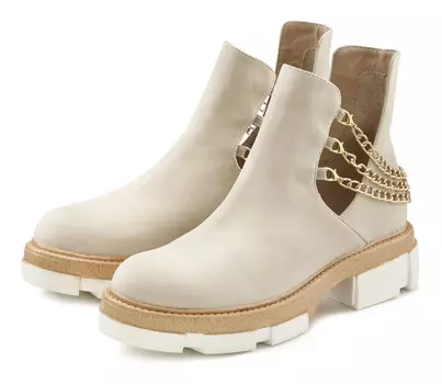 Ботильоны LASCANA Chelseaboots, бежевый