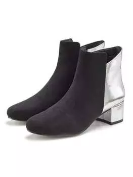 Ботильоны LASCANA, цвет schwarz/silber
