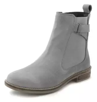 Ботильоны LASCANA "Сапоги, Ботинки", ботинки, ботинки из качественной кожи с широкой посадкой, серый