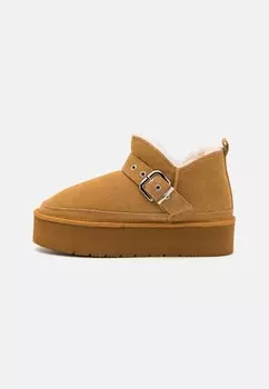 Ботильоны LEATHER Even&Odd Wide Fit, цвет Cognac