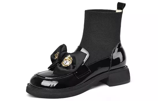 Ботильоны Lily Wei Ankle Boots Women's с бантом, черный