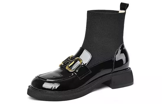 Ботильоны Lily Wei лакированные, черный