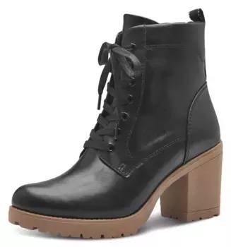 Ботильоны MARCO TOZZI на шнуровке и внутренней молнии, черный