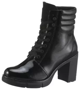 Ботильоны MARCO TOZZI на шнуровке и с мягкой кромкой голенища, черный