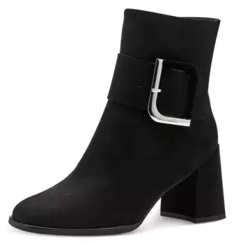 Ботильоны MARCO TOZZI с эффектной декоративной пряжкой, черный
