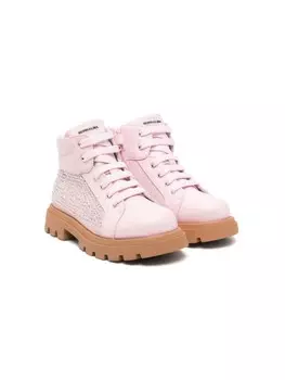 Ботильоны Monnalisa со стразами, розовый