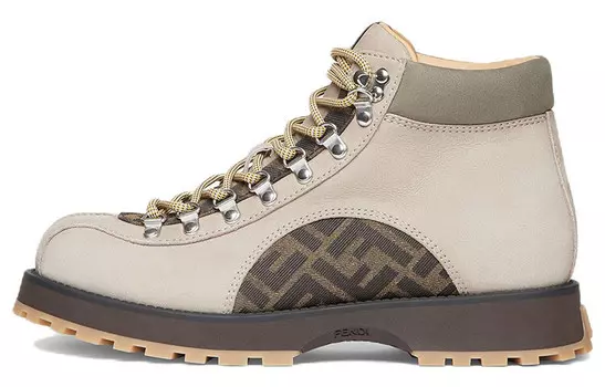 Ботильоны мужские бежевые Fendi