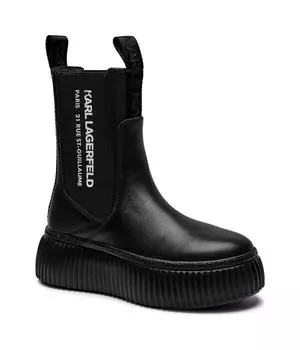 Ботильоны мужские Karl Lagerfeld Kreeper lo кожаные высокие на платформе, черный