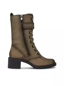 Ботильоны на блочном каблуке Caprice, зеленый