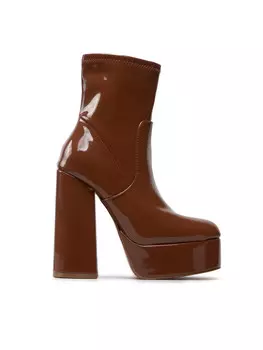 Ботильоны на блочном каблуке DeeZee, коричневый
