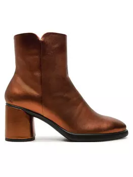 Ботильоны на блочном каблуке ECCO, коричневый