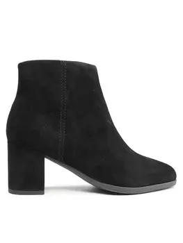 Ботильоны на блочном каблуке Freva55 Zip Clarks, черный