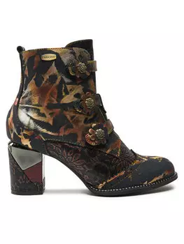 Ботильоны на блочном каблуке Laura Vita, золотой двухцветный