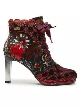 Ботильоны на блочном каблуке Laura Vita, красный