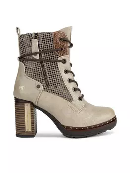 Ботильоны на блочном каблуке Mustang, бежевый