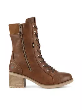 Ботильоны на блочном каблуке Mustang, коричневый