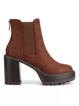 Ботильоны на блочном каблуке Nine West, коричневый