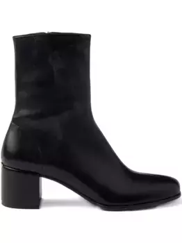 Ботильоны на блочном каблуке Prada, черный