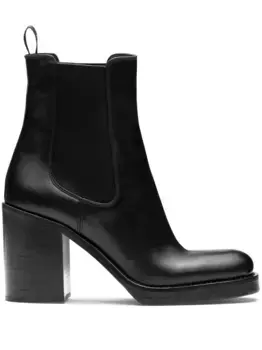 Ботильоны на блочном каблуке Prada, черный