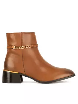 Ботильоны на блочном каблуке Sergio Bardi, коричневый