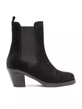 Ботильоны на блочном каблуке Simple, черный