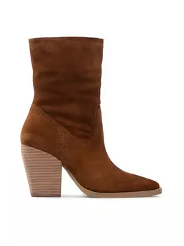 Ботильоны на блочном каблуке Simple, коричневый