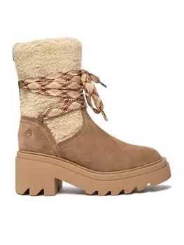 Ботильоны на блочном каблуке Tamaris, коричневый