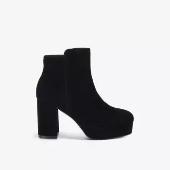 Ботильоны на каблуке из замши с логотипом Serafina Carvela, черный