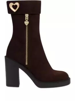Ботильоны на каблуке Love Moschino, коричневый