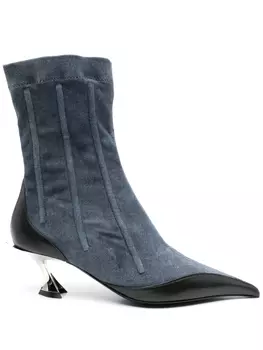 Ботильоны на каблуке Mugler, синий