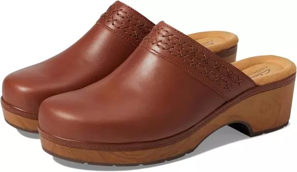 Ботильоны на каблуке Paizlee Poppy Clarks, светло-коричневая кожа