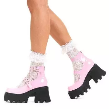 Ботильоны на массивной платформе 'Slow Jamz' Lamoda, розовый